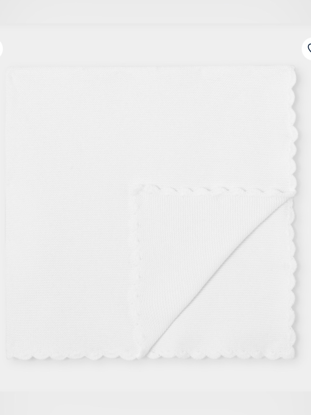 Jacadi Scalloped blanket - jacadi white